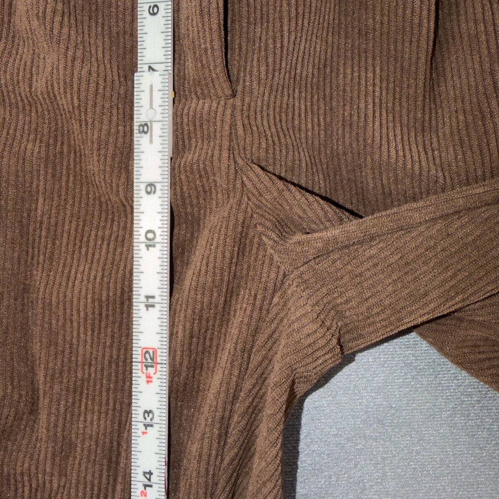 Halara Mid Rise Zipper Pocket Corduroy Casual Pants Acorn Brown Medium - Picture 5 of 9